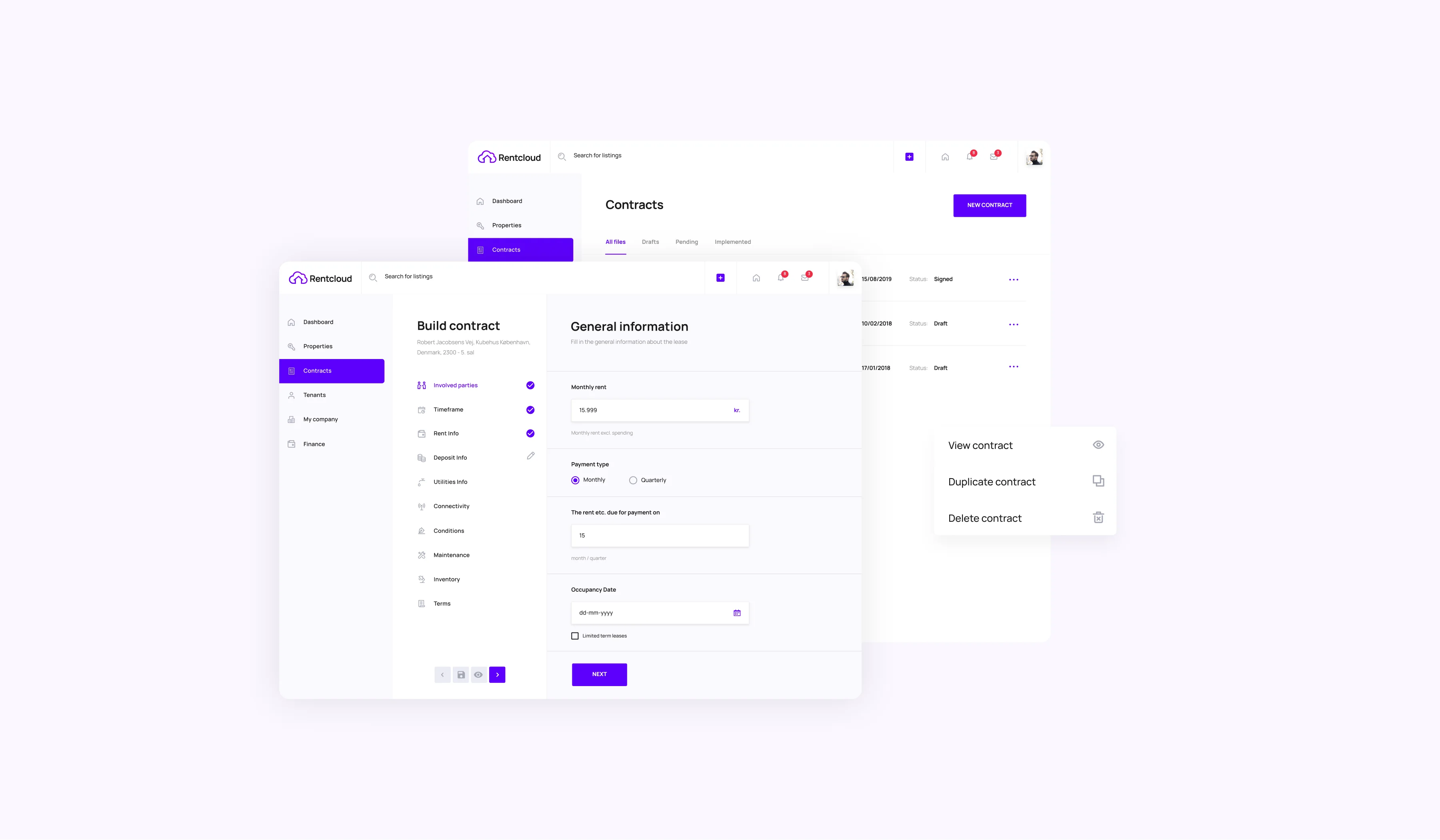 Rentcloud digital contracts showcase