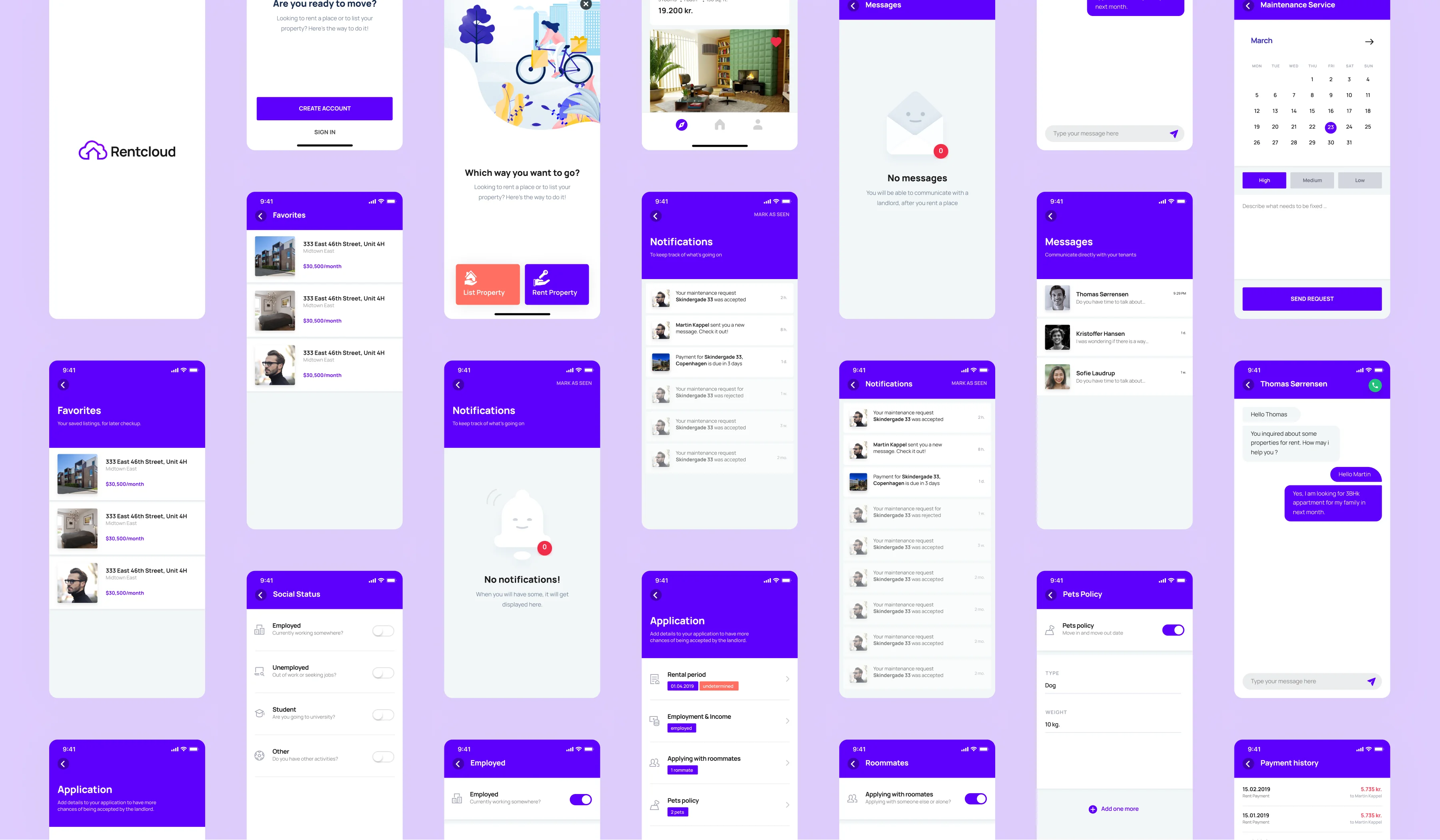 Rentcloud mobile application showcase